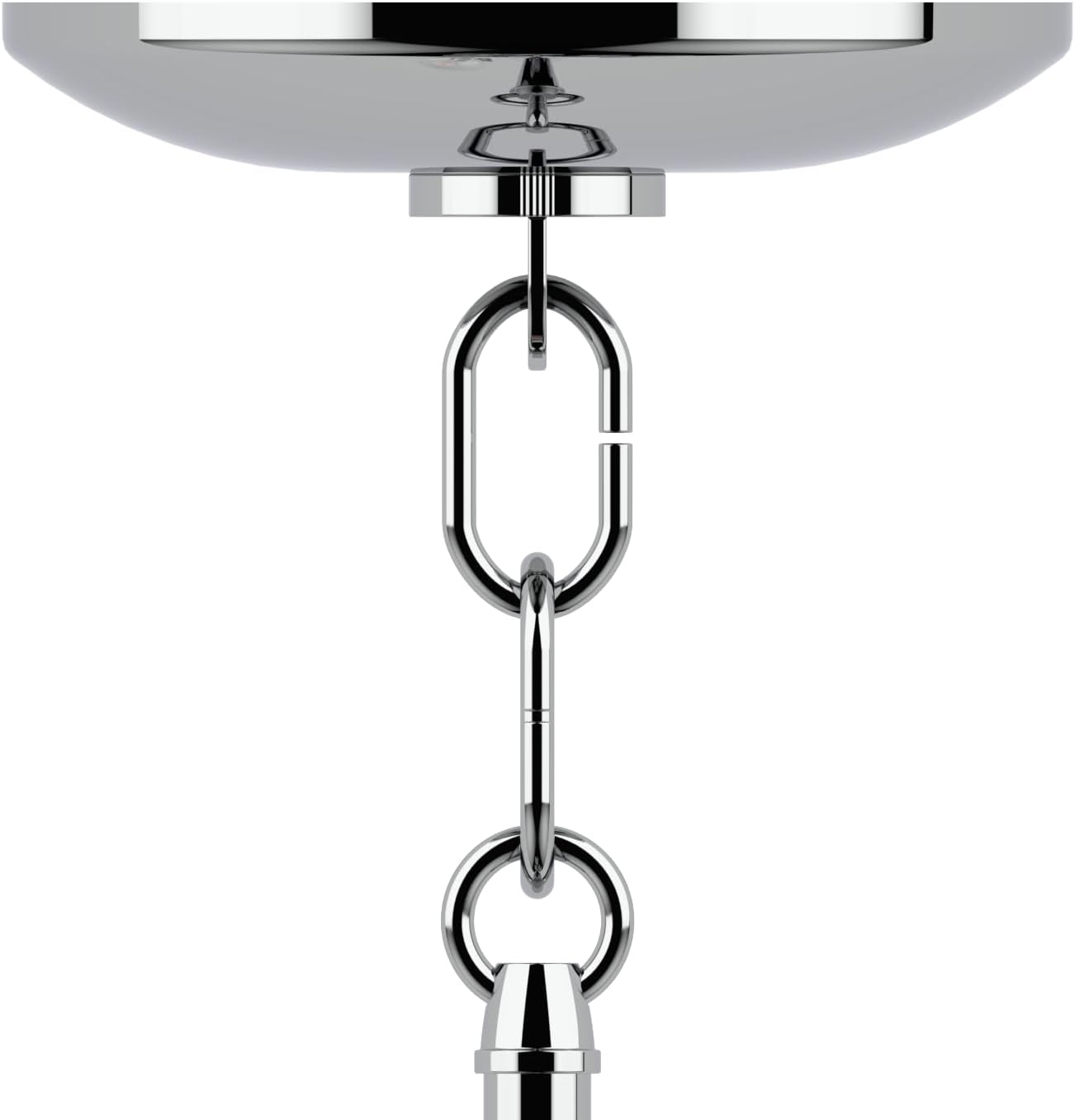 Styx Modern 9-Light Chandelier Ceiling Light Fixture Polished Chrome Clear Glass Shade Adjustable Height for Hallway, Entryway, Passway, Dining, Bedroom, Kitchen, Living Room, Bulbs Included