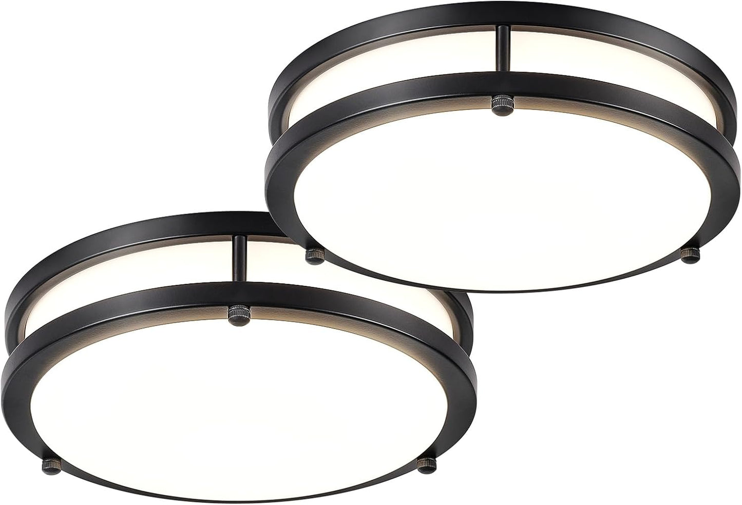 DLLT 65W Dimmable LED Flush Mount Ceiling Light with Remote, 32" Oval Brush Nickel Finish Close to Ceiling Light Fixture for Bedroom/Living Room/Kitchen Lighting, 3CCT Adjustable, Black