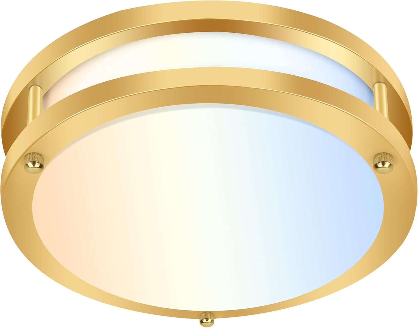 hykolity 32 Inch Oval LED Ceiling Light, 60W, 4000LM, 2700K/3000K/3500K/4000K/5000K Adjustable, Brush Nickel Finish Dimmable Flushmount Ceiling Light for Bedroom, Living Room