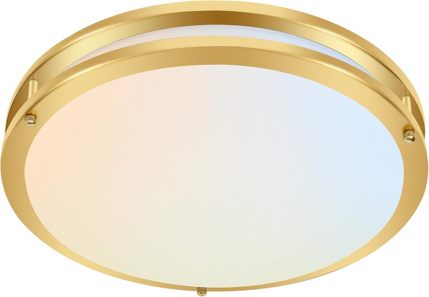 hykolity 32 Inch Oval LED Ceiling Light, 60W, 4000LM, 2700K/3000K/3500K/4000K/5000K Adjustable, Brush Nickel Finish Dimmable Flushmount Ceiling Light for Bedroom, Living Room