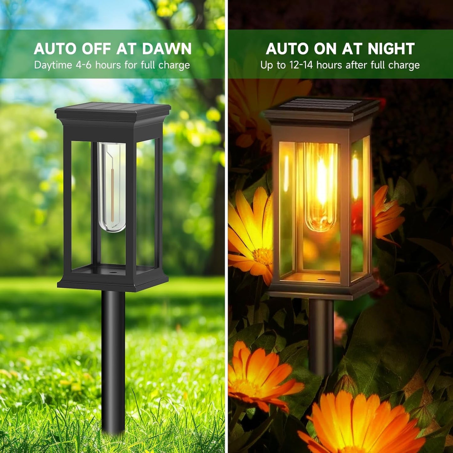 Solar Pathway Lights Outdoor Waterproof – 8 Pack Bright Solar Powered Garden Lights with Auto On/Off, IP65 LED Landscape Lighting for Walkway Patio Lawn Yard Decor