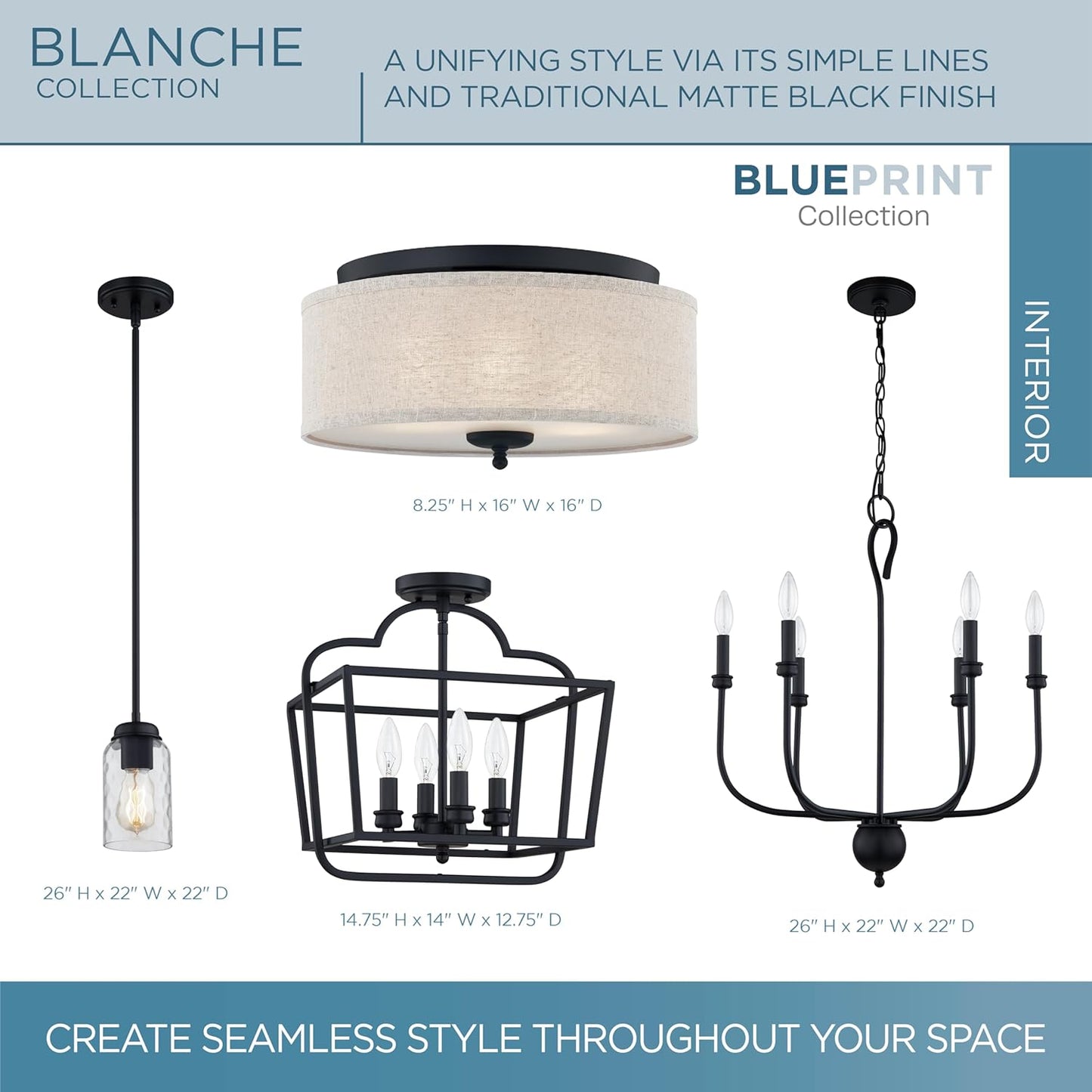 Ouoizel Blanche 3-Light Round Flush Mount Ceiling Light, 16" Drum Light, Beige Fabric Shade & Matte Black Canopy, Transitional Close to Ceiling Light Fixtures for Home, Kitchen or Office Lighting