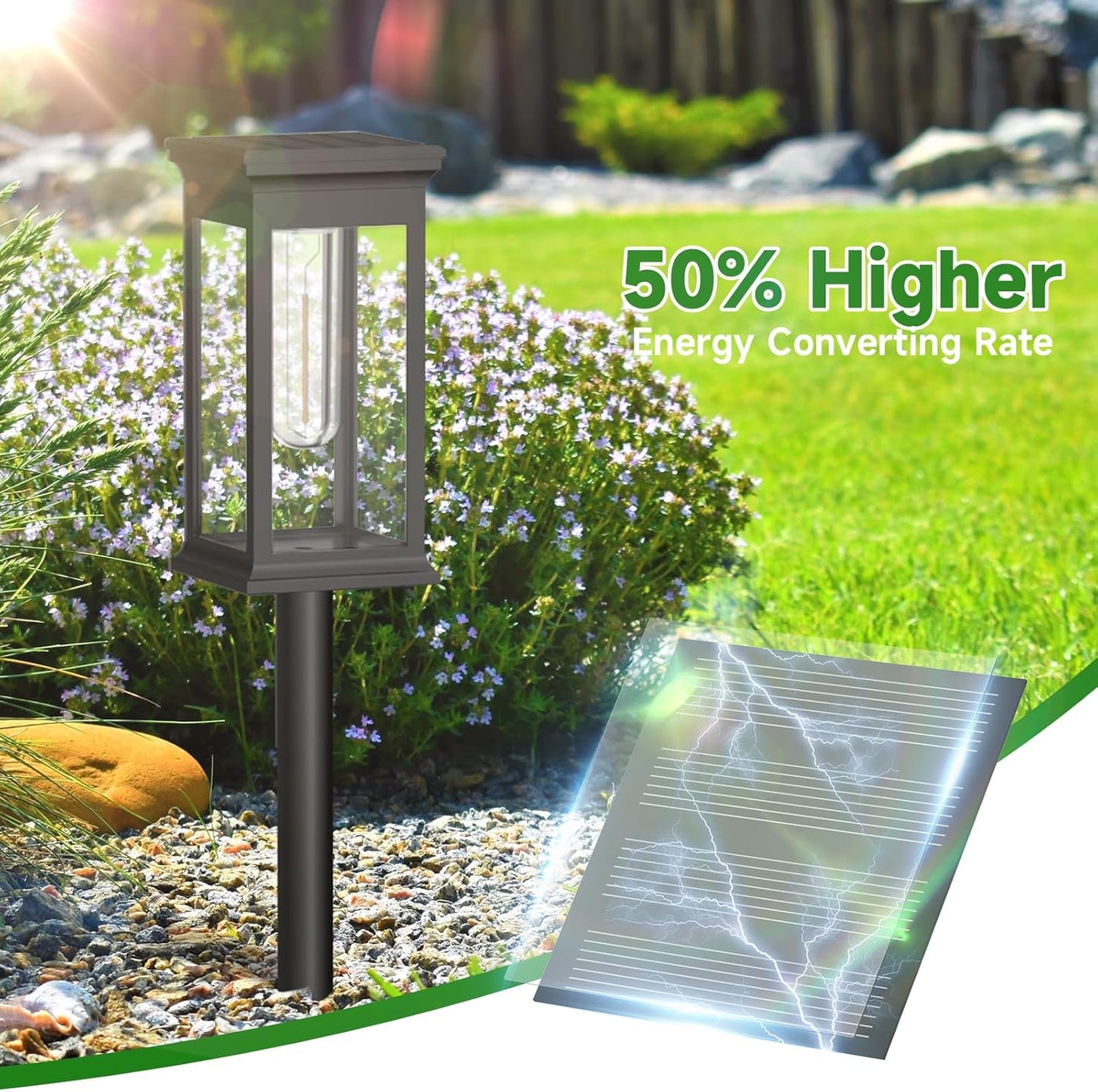 Solar Pathway Lights Outdoor Waterproof – 8 Pack Bright Solar Powered Garden Lights with Auto On/Off, IP65 LED Landscape Lighting for Walkway Patio Lawn Yard Decor