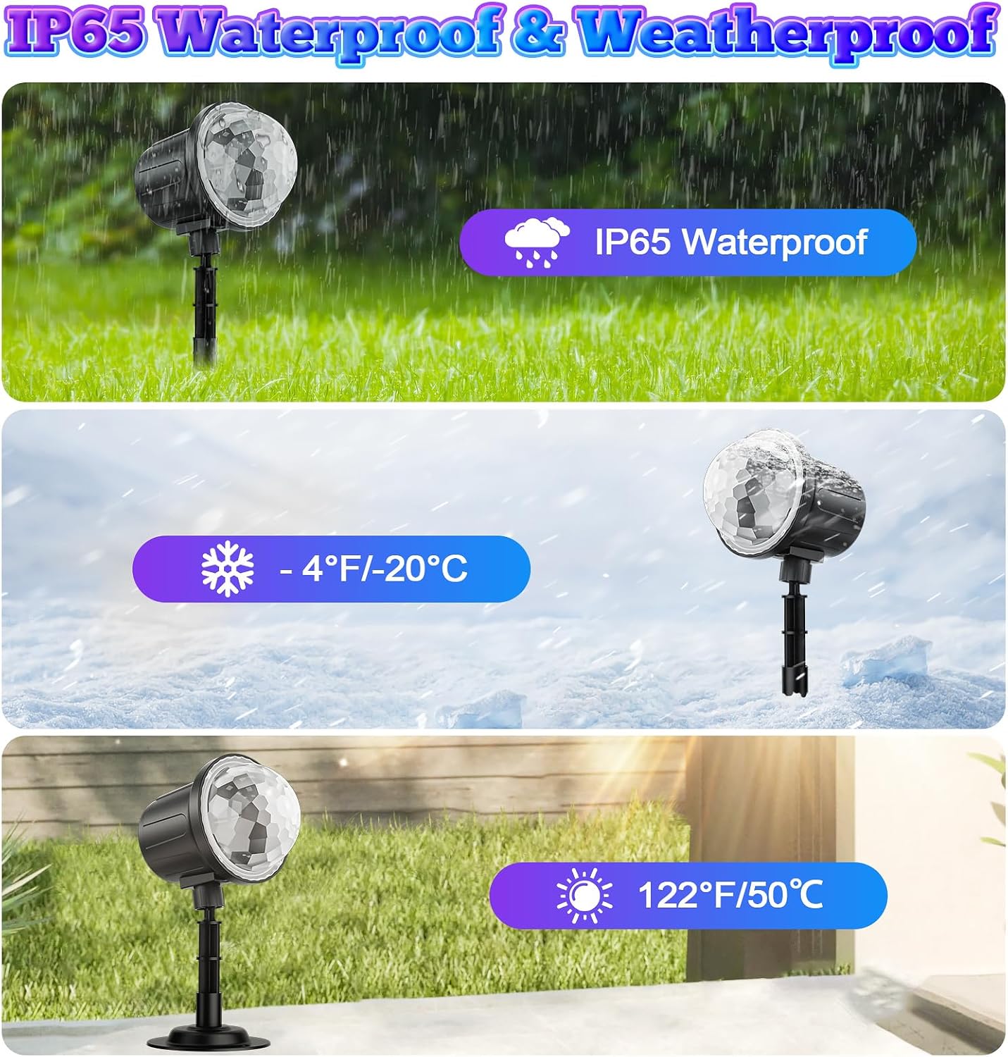 (2 Pack) Halloween Christmas Projector Lights Outdoor - RGBW Ocean Wave LED Light Projector with Remote & Timer, IP65 Weatherproof for Yard, House Parties, Bedroom Ceiling Decor (Holiday Gift Idea)